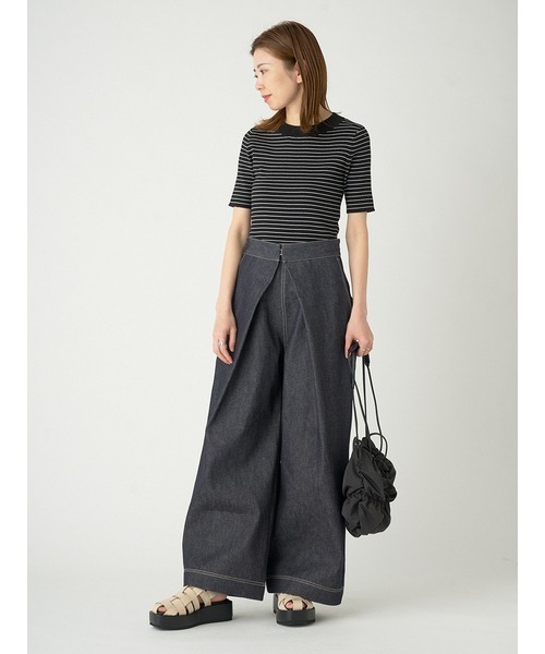 「emmi」 半袖ニット FREE ベージュ レディース_画像3