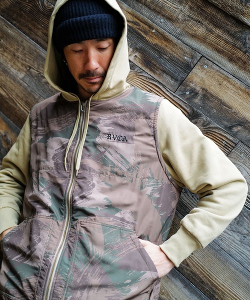 RVCA（ルーカ） パーカー メンズ RVCA×AZUL REVERSIBLE PARKA パーカー
