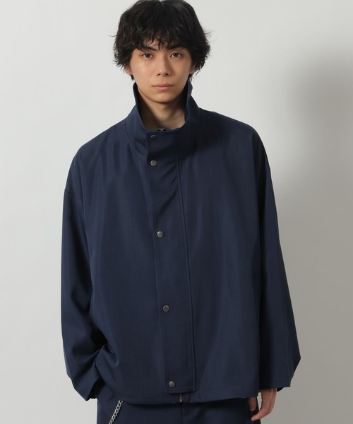 コットンナイロンツイルドット　ポーラレース刺繍スタンドブルゾン LAKOLE｜【セットアップ可】ツイルスタンドブルゾン | Rakuten Fashion