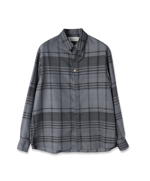 CULLNI（クルニ） シャツ Sheer Tile Check Chin Tab Shirt メンズ