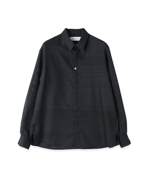 CULLNI（クルニ） シャツ Sheer Tile Check Chin Tab Shirt メンズ