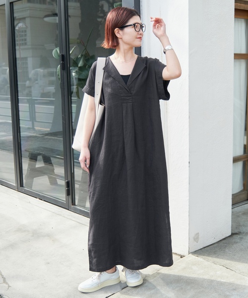 「Spick \u0026 Span」 半袖ワンピース 36 ブラック レディースの画像