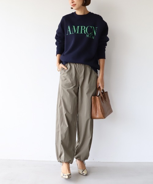 「MICA&DEAL」 スウェットカットソー「AMERICANAコラボ」 FREE ネイビー レディース