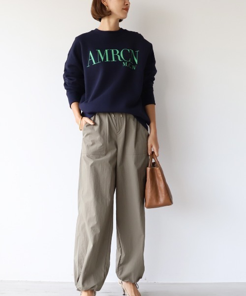 「MICA&DEAL」 スウェットカットソー「AMERICANAコラボ」 FREE ネイビー レディース