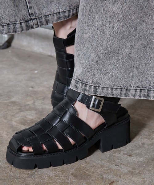 SERACE 厚底 サンダル 「SERACE」＋7.5cm high sole gurkha sandals