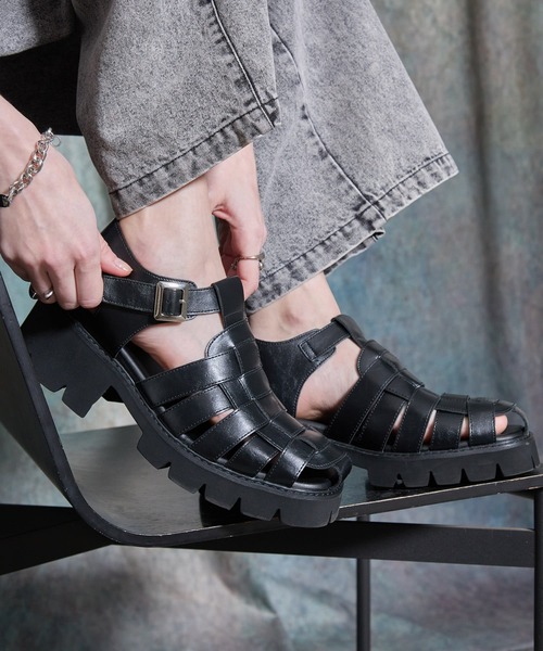 SERACE 厚底 サンダル 「SERACE」＋7.5cm high sole gurkha sandals