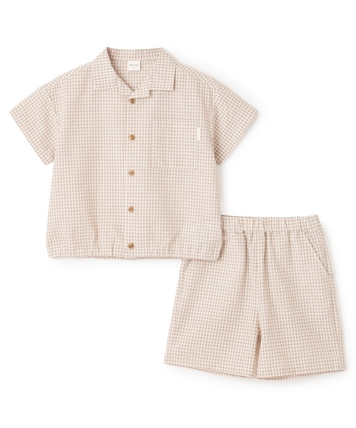 petit main セットアップ チェック布帛セットアップ キッズ 子供服