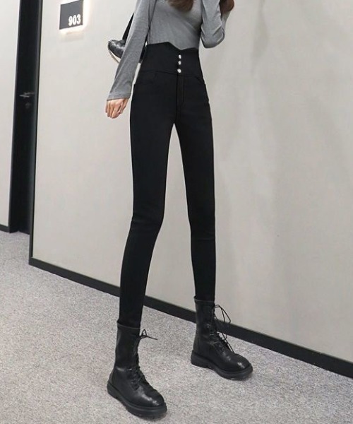 「SHEENA」 スキニーパンツ L ブラック レディース_画像3