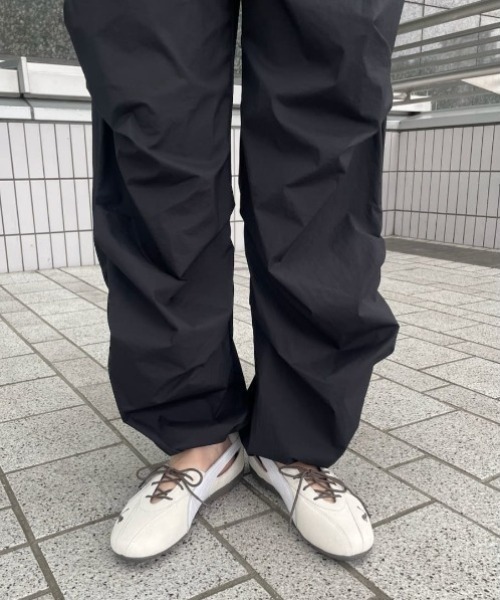 emmi ペチパンツ ワイドパンツ パンツ ギャザーディテールナイロン