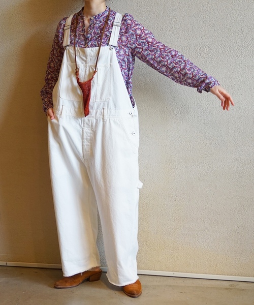 journal standard laxe デニム　オーバーオール　ホワイト JOURNAL STANDARD LUXE（ジャーナルスタンダード ラックス