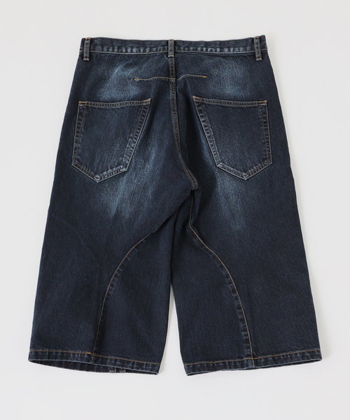 ジーンズ NVRFRGT / ネヴァーフォーゲット 3D TWISTED JORTS/DARK FADED INDI メンズの画像