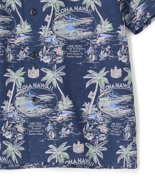 MEN'S BIGI（メンズビギ） アロハシャツ シャツ 半袖 レーヨンリネン