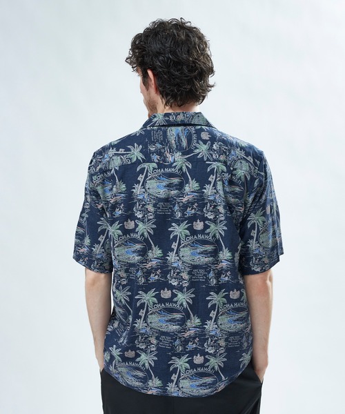 MEN'S BIGI（メンズビギ） アロハシャツ シャツ 半袖 レーヨンリネン