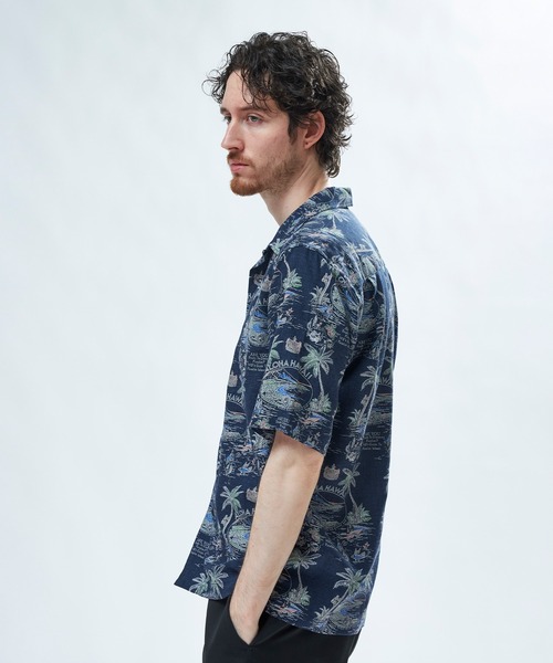 MEN'S BIGI（メンズビギ） アロハシャツ シャツ 半袖 レーヨンリネン
