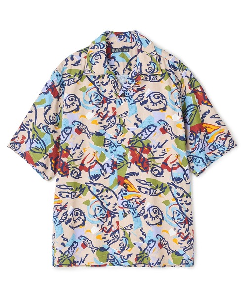 MEN'S BIGI（メンズビギ） アロハシャツ シャツ 半袖 レーヨンリネン