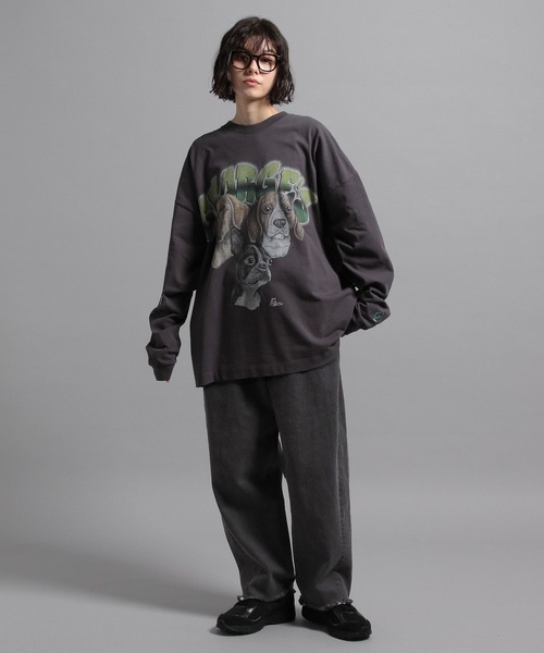 「GEORGE'S」 長袖Tシャツ MEDIUM グレー系その他 メンズ_画像2