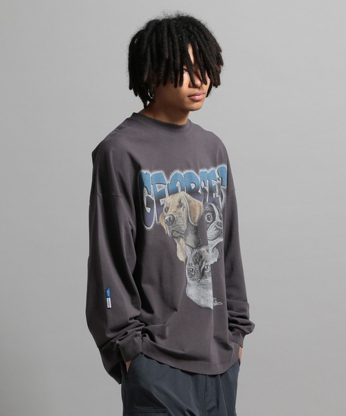 「GEORGE'S」 長袖Tシャツ MEDIUM グレー系その他 メンズ_画像3