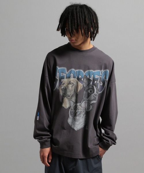 「GEORGE'S」 長袖Tシャツ MEDIUM グレー系その他 メンズ_画像5