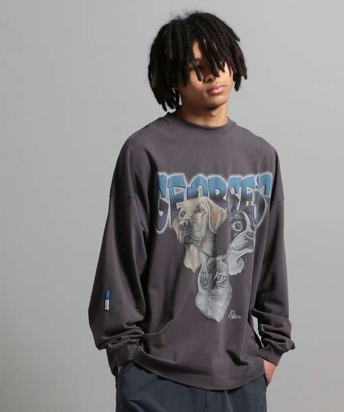 「GEORGE'S」 長袖Tシャツ MEDIUM グレー系その他 メンズ_画像6