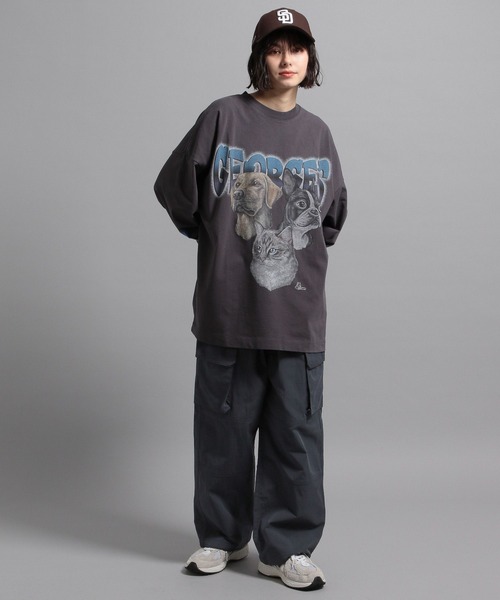 「GEORGE'S」 長袖Tシャツ MEDIUM グレー系その他 メンズ_画像7