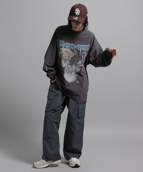 「GEORGE'S」 長袖Tシャツ MEDIUM グレー系その他 メンズ_画像8