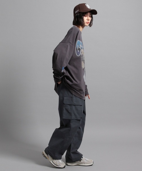 「GEORGE'S」 長袖Tシャツ MEDIUM グレー系その他 メンズ_画像9