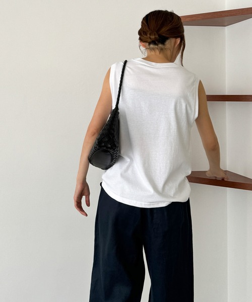 「CANAL JEAN」 ノースリーブトップス ONE SIZE ブラック レディース_画像3
