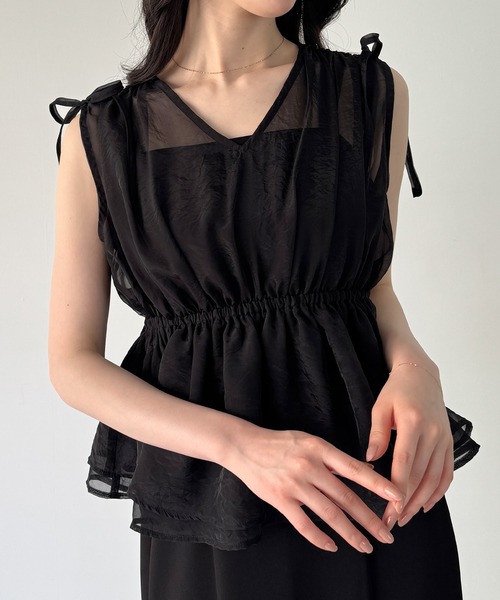 「junoah」 コンビワンピース SMALL ライトベージュ レディース_画像6