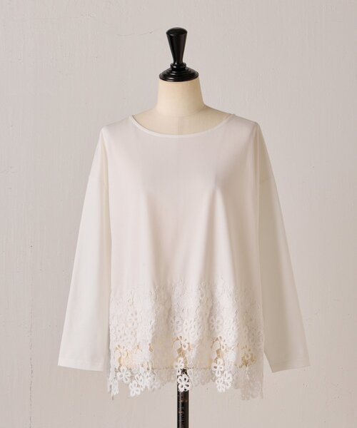 BEARDSLEY（ビアズリー） tシャツ 裾レースフレアカットソー 