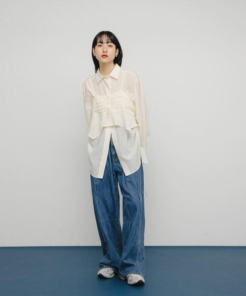 「KBF」 長袖ブラウス ONE ベージュ系その他 レディース_画像8