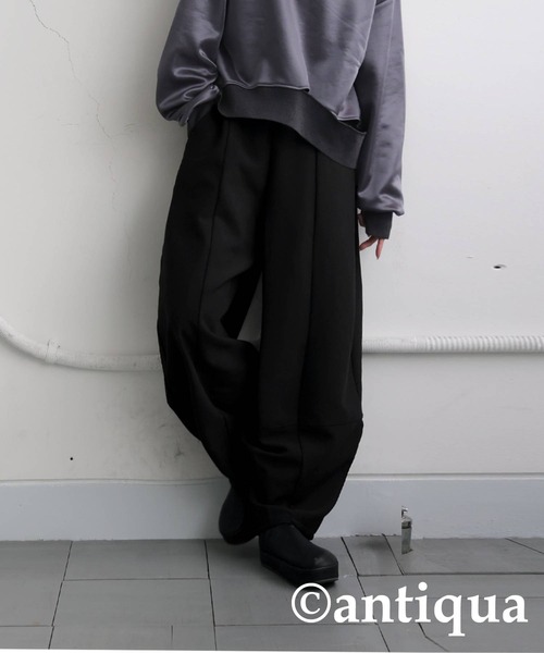 「antiqua」 パンツ ONESIZE ブラック レディース_画像4