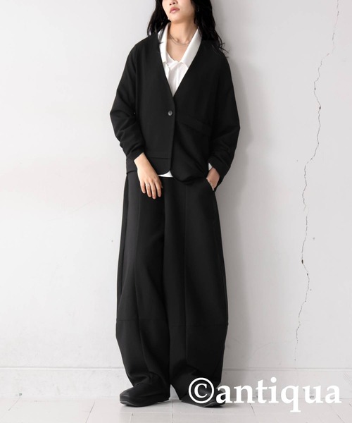 「antiqua」 パンツ ONESIZE ブラック レディース_画像7