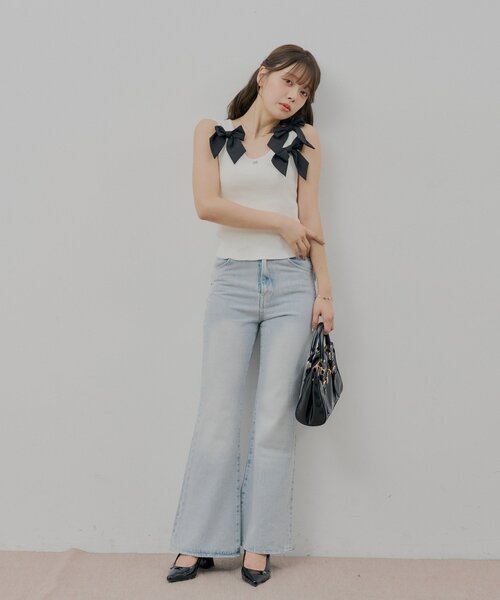 「Chico」 デニムパンツ SMALL スカイブルー レディース_画像7
