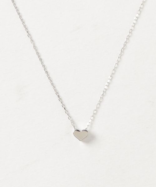 con affetto K10 一粒ダイヤネックレス　ホワイトゴールド con affetto(ファッション) ネックレス K18ダイヤフラワー