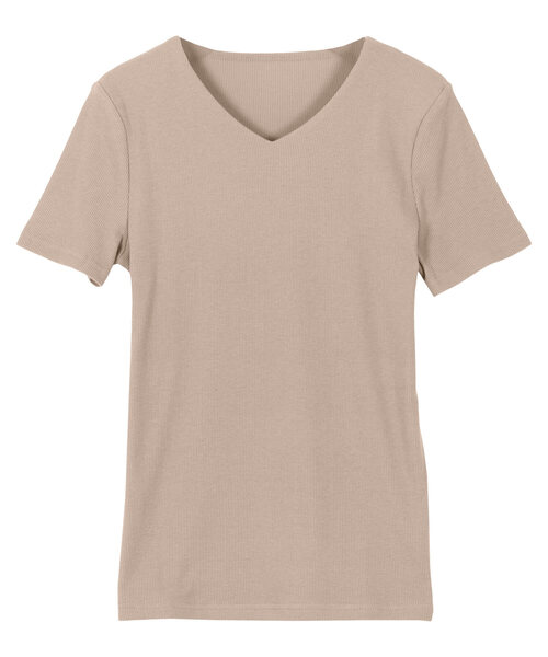 ★boohoo★ リブ レタス エッジ 半袖 Tシャツ セール】カットアウト肩あき半袖リブTシャツ（Tシャツ