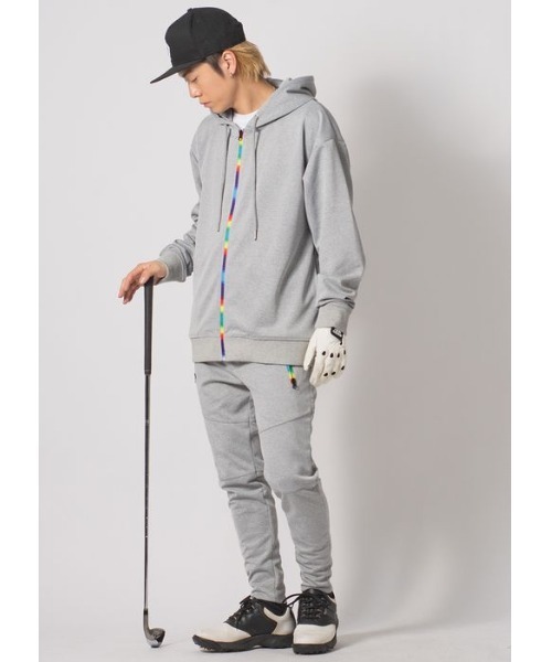 EVOLUTION - 新品【EVOLUTION GOLF】モノトーンのパーカー&amp;ジョガーパンツ　XL EVOLUTION パーカー 「EVOLUTION GOLF」レインボーカラージップ