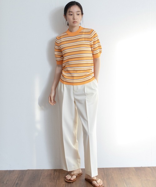 Audrey and John Wad ニット セーター グロッシーリブマルチ