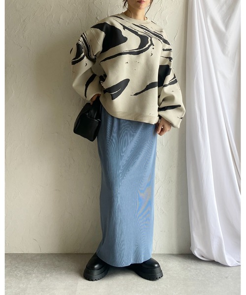 She's Closet スカート セルフカットIラインハイウエスト細