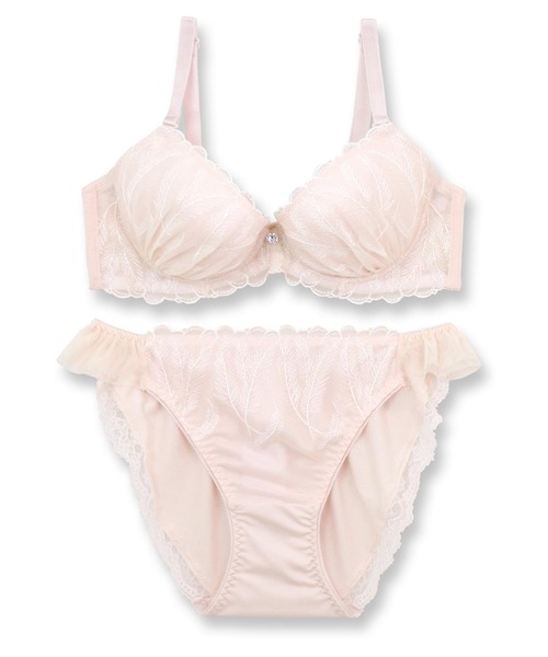 デリスリフト D65 ブラジャーとショーツセット fran de lingerie ブラジャー ショーツセット Exotic Leaf