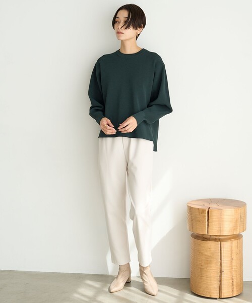 UNFILO パンツ 「アルガンオイル/裏起毛」ドロストスティック暖