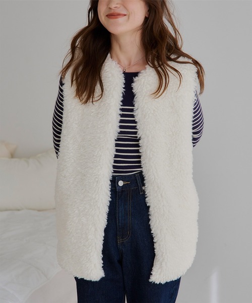 titivate（ティティベイト） ベスト ジレ プードルファーベスト