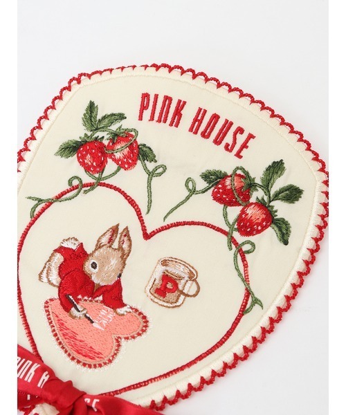 PINK HOUSE ブローチ Rambling Hearts刺繍ワッペン レディース