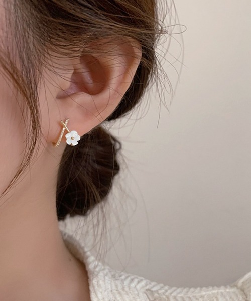 ARCHIVER ピアス 「Bz」フラワーモチーフデザインピアス/ペア(RZ 