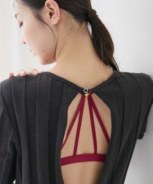   トライアングルショーツ ブラジャー ショーツセット 2WAY背中デザインフロントホック