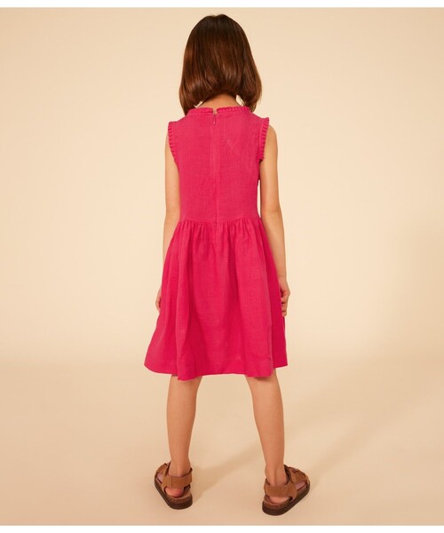 PETIT BATEAU（プチバトー） ワンピース リネン袖なしワンピース