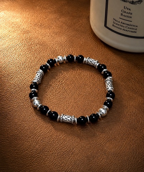 GARNI ビーズブレスレット ブラック/シルバー GARNI - Pebble Bracelet