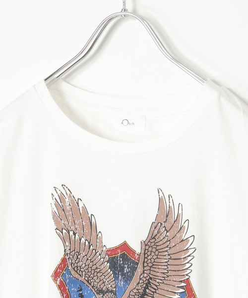 notch. tシャツ 半袖 イーグルプリントビッグTシャツ レディース