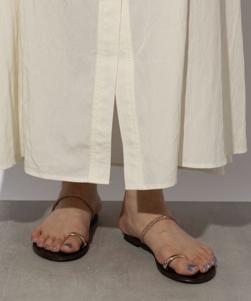 NICOLAS LAINAS フラットサンダル C13LT 23-23.5cm NICOLAS LAINAS サンダル 「NICOLAS LAINAS」フラットサンダル