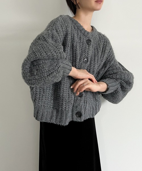 ✤新品未使用✤　春夏カーディガン　ボリューム袖 She's Closet カーディガン 長袖ボリュームスリーブダブルジップアップ