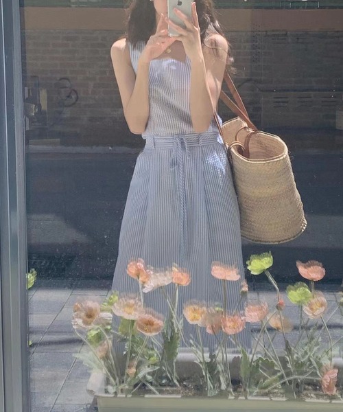 MAISON DE THERESE セットアップ ストライプ2点セットアップ